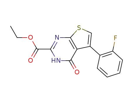 ethyl 5-(2-fluorophenyl)-4-oxo-3,4-dihydrothieno[2,3-d]-pyrimidine-2-carboxylate