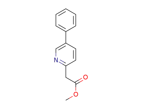 Molecular Structure of 1261628-25-4 (methyl 2-(5-phenylpyridin-2-yl)acetate)