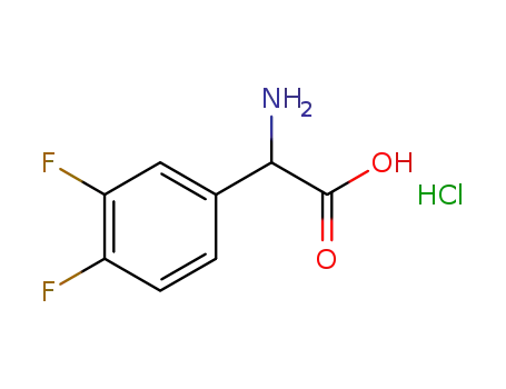 Molecular Structure of 1136835-65-8 (AMINO-(3,4-DIFLUORO-PHENYL)-ACETIC ACID HCL)