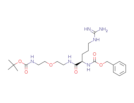 5-Oxa-2,8,11-triazadodecanedioic acid,
10-[3-[(aminoiminomethyl)amino]propyl]-9-oxo-, 1-(1,1-dimethylethyl)
12-(phenylmethyl) ester, (10R)-