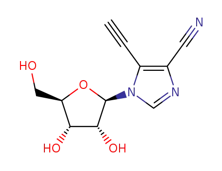5-Ethynyl-1-(-D-ribofuranosyl)-imidazo-4-carbonitrile