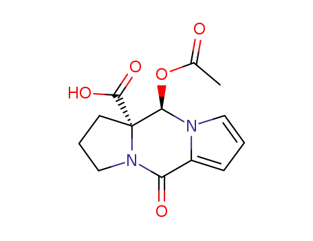 5-acetoxy-10-oxo-7,8-dihydro-6<i>H</i>,10<i>H</i>-dipyrrolo[1,2-<i>a</i>;1',2'-<i>d</i>]pyrazine-5a-carboxylic acid
