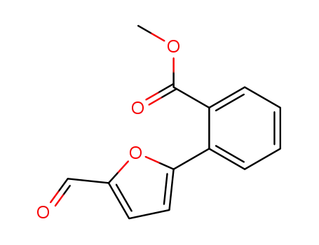 Molecular Structure of 240121-97-5 (methyl 2-(5-formylfuran-2-yl)benzoate)