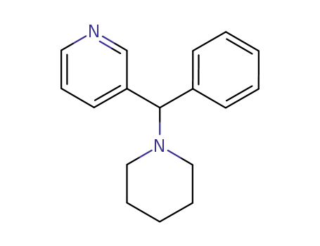 Molecular Structure of 38608-50-3 (3-(phenyl(piperidin-1-yl)methyl)pyridine)