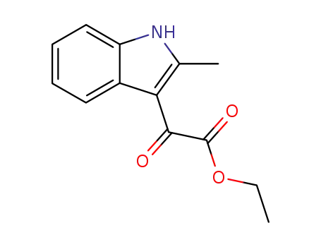 Molecular Structure of 6628-34-8 ((2-METHYL-1H-INDOL-3-YL)-OXO-ACETIC ACID ETHYL ESTER)