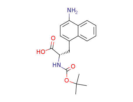 Molecular Structure of 1212819-92-5 (3-(4-AMINONAPHTHALEN-1-YL)-N-BOC-D-ALANINE)