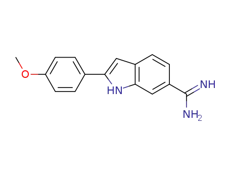 2-(4-methoxyphenyl)-1H-indole-6-carboximidamide