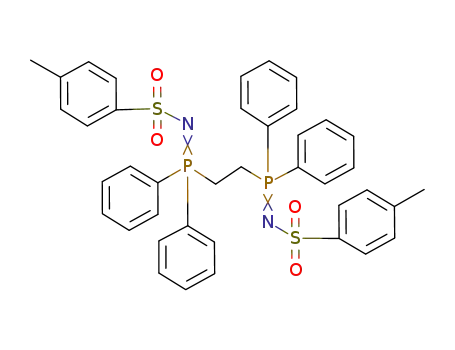 Molecular Structure of 33476-38-9 (1,2-bis<N-(p-tolylsulfonyl)-P,P-diphenylphospha-λ<sup>5</sup>-azenyl>ethane)