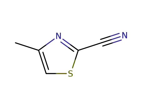 Molecular Structure of 100516-98-1 (4-METHYLTHIAZOLE-2-CARBONITRILE  97)