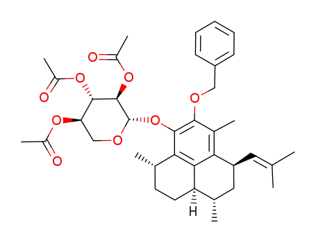Acetic acid (2S,3R,4S,5R)-4,5-diacetoxy-2-[(4R,6S,6aR,9S)-2-benzyloxy-3,6,9-trimethyl-4-(2-methyl-propenyl)-5,6,6a,7,8,9-hexahydro-4H-phenalen-1-yloxy]-tetrahydro-pyran-3-yl ester
