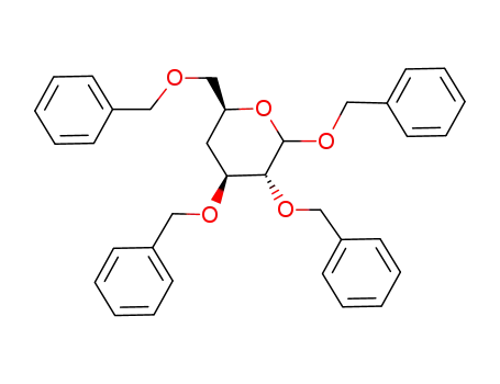 Molecular Structure of 784179-22-2 (benzyl 2,3,6-tri-O-benzyl-4-deoxy-D-xylo-hexopyranoside)