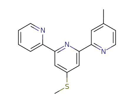 Molecular Structure of 108295-36-9 (4-methyl-4'-(methylthio)-2,2':6',2-terpyridine)
