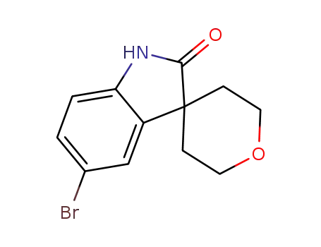 Molecular Structure of 304876-31-1 (5-bromo-2',3',5',6'-tetrahydrospiro[indoline-3,4'-pyran]-2-one)