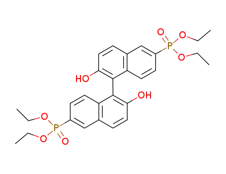 Molecular Structure of 302779-10-8 (Phosphonic acid,[(1S)-2,2'-dihydroxy[1,1'-binaphthalene]-6,6'-diyl]bis-,tetraethyl ester)