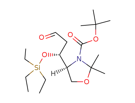 3-Oxazolidinecarboxylic acid,
2,2-dimethyl-4-[(1R)-3-oxo-1-[(triethylsilyl)oxy]propyl]-, 1,1-dimethylethyl
ester, (4S)-