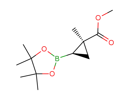 Cyclopropanecarboxylic acid,
1-methyl-2-(4,4,5,5-tetramethyl-1,3,2-dioxaborolan-2-yl)-, methyl ester,
(1S,2R)-
