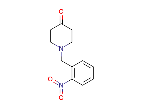 Molecular Structure of 571147-29-0 (1-(2-NITROBENZYL)PIPERIDIN-4-ONE)