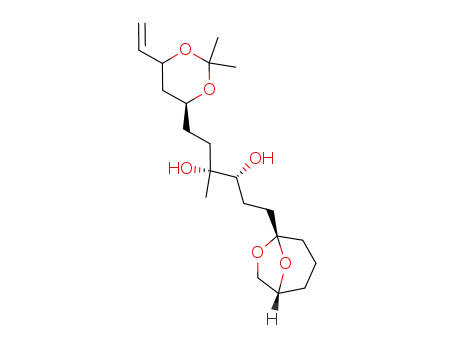 Molecular Structure of 834916-68-6 (3,4-Hexanediol,
6-(1R,5R)-6,8-dioxabicyclo[3.2.1]oct-5-yl-1-[(4S)-6-ethenyl-2,2-dimethyl
-1,3-dioxan-4-yl]-3-methyl-, (3R,4R)-)