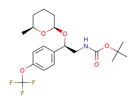 [(R)-2-((2R,6S)-6-Methyl-tetrahydro-pyran-2-yloxy)-2-(4-trifluoromethoxy-phenyl)-ethyl]-carbamic acid tert-butyl ester
