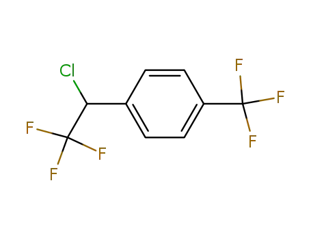 Molecular Structure of 191402-60-5 (Benzene, 1-(1-chloro-2,2,2-trifluoroethyl)-4-(trifluoromethyl)-)