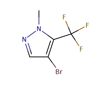 Molecular Structure of 497832-98-1 (4-Bromo-1-methyl-5-(trifluoromethyl)-1H-pyrazole)