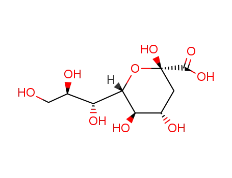 Molecular Structure of 120104-31-6 ((2S,4S,5R,6R)-2,4,5-Trihydroxy-6-((1R,2R)-1,2,3-trihydroxy-propyl)-tetrahydro-pyran-2-carboxylic acid)