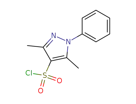 Molecular Structure of 59340-26-0 (3,5-DIMETHYL-1-PHENYL-1H-PYRAZOLE-4-SULFONYL CHLORIDE)