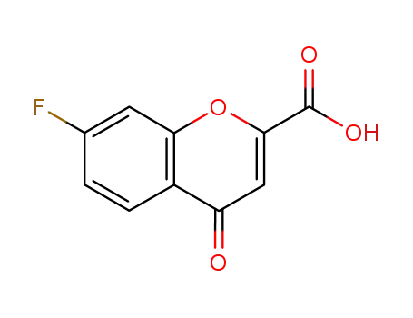 Molecular Structure of 128942-39-2 (7-FLUORO-4-OXO-4H-CHROMENE-2-CARBOXYLIC ACID)