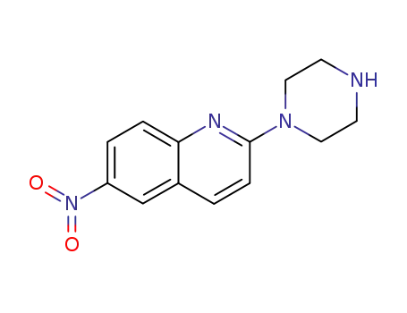 Molecular Structure of 77372-73-7 (6-NITRO-2-PIPERAZIN-1-YL-QUINOLINE)