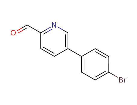 Molecular Structure of 65219-25-2 (2-Pyridinecarboxaldehyde, 5-(4-bromophenyl)-)