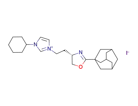 1-(((S)-4',5'-dihydro-2'-(1-adamantyl)-4'-oxazolyl)ethyl)-3-cyclohexylimidazolium iodide