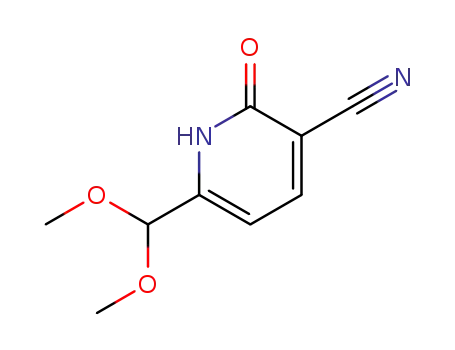 Molecular Structure of 156459-19-7 (6-(DIMETHOXYMETHYL)-2-HYDROXYNICOTINONITRILE)