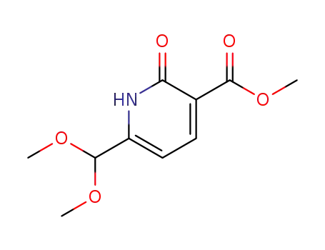 Molecular Structure of 348128-54-1 (methyl 6-dimethoxymethyl-2-oxo-1,2-dihydropyridine-3-carboxylate)
