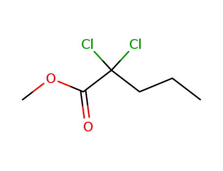 Molecular Structure of 19784-46-4 (Pentanoic acid, 2,2-dichloro-, methyl ester)
