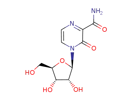 Molecular Structure of 356782-84-8 (3,4-dihydro-3-oxo-4-β-D-ribofuranosyl-2-pyrazinecarboxaMide)