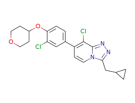 8-chloro-3-cyclopropylmethyl-7-[3-chloro-4-(tetrahydropyran-4-yloxy)phenyl][1,2,4]triazolo[4,3-a]pyridine