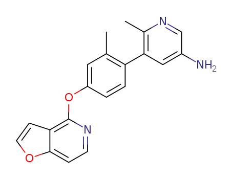 Molecular Structure of 1609578-84-8 (5-[4-(furo[3,2-c]pyridin-4-yloxy)-2-methylphenyl]-6-methylpyridin-3-amine)