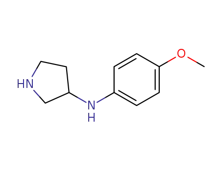 Molecular Structure of 886506-09-8 ((4-METHOXY-PHENYL)-PYRROLIDIN-3-YL-AMINE)