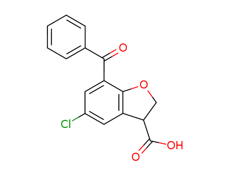 7-benzoyl-5-chloro-2,3-dihydrobenzo[b]furan-3-carboxylic acid