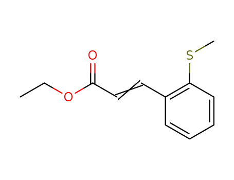 Molecular Structure of 26833-02-3 (o-Methylthio-zimtsaeure-aethylester)