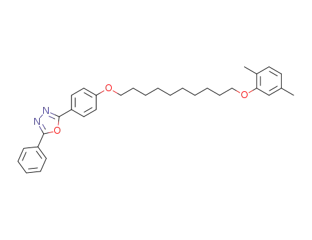 2-(10'-(p-(5-phenyl-1,3,4-oxadiazol-2-yl)phenoxy)decanoxy)-1,4-dimethyl benzene