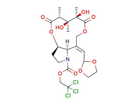 (3aR,6R,7S,8R,12aR)-12-[1-[1,3]Dioxolan-2-yl-meth-(E)-ylidene]-7,8-dihydroxy-6,7,8-trimethyl-5,9-dioxo-decahydro-4,10-dioxa-1-aza-cyclopentacycloundecene-1-carboxylic acid 2,2,2-trichloro-ethyl ester