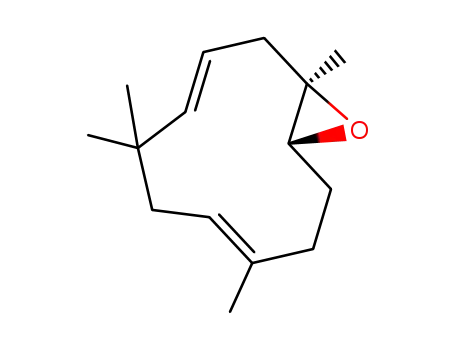 Molecular Structure of 19888-34-7 ((-)-Humulene epoxide II)