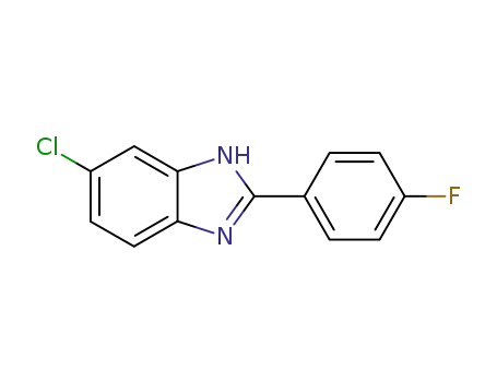 Molecular Structure of 21627-71-4 (5-CHLORO-2-(4-FLUOROPHENYL)-BENZIMIDAZOLE)