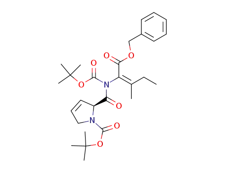2-(1-benzyloxycarbonyl-2-methyl-but-1-enyl)-<i>tert</i>-butoxycarbonyl-aminocarbonyl)-2,5-dihydro-pyrrole-1-carboxylic acid <i>tert</i>-butyl ester