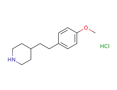 Molecular Structure of 148135-92-6 (4-[2-(4-methoxyphenyl)ethyl]piperidine hydrochloride)