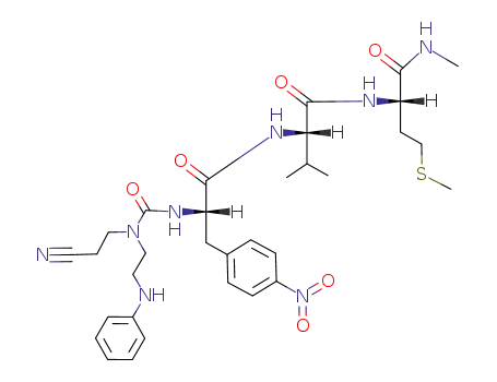 (S)-2-[(S)-2-[3-(2-Cyano-ethyl)-3-(2-phenylamino-ethyl)-ureido]-3-(4-nitro-phenyl)-propionylamino]-3-methyl-N-((S)-1-methylcarbamoyl-3-methylsulfanyl-propyl)-butyramide