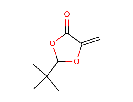 Molecular Structure of 163921-31-1 (2-(1,1-dimethylethyl)-5-methylene-1,3-dioxolan-4-one)