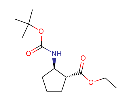 Cyclopentanecarboxylic acid, 2-[[(1,1-dimethylethoxy)carbonyl]amino]-, ethyl ester, (1R,2R)-