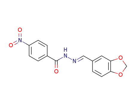 Molecular Structure of 2447-78-1 (Benzoic acid, 4-nitro-,2-(1,3-benzodioxol-5-ylmethylene)hydrazide)